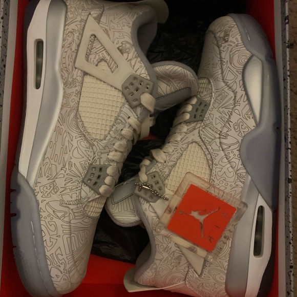 Jordan 4 lasers white